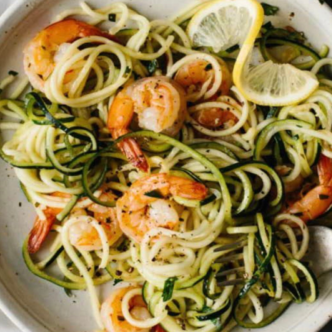 Lemon Garlic Shrimp & Zucchini Noodles